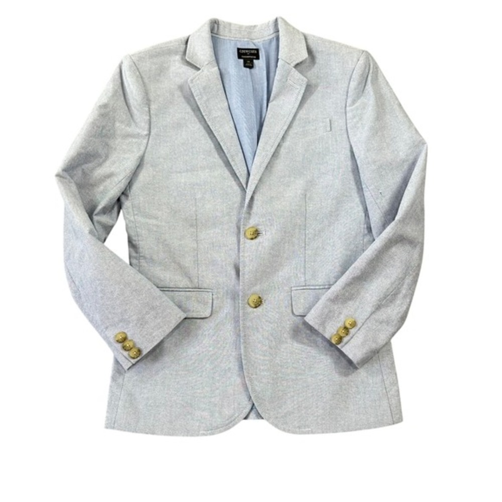 Crewcuts J. Crew Boys‎ Size 14 Thompson Blazer Jacket Light Blue Formal Wedding